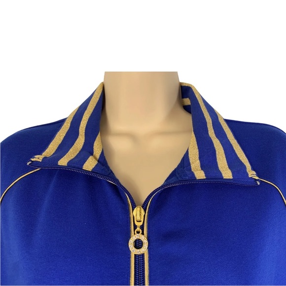 Quacker Factory Size XL Rhinestones Grommets gold trim jacket EUC - Picture 5 of 10